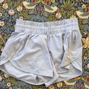 lululemon athletica Light Blue Athletic Shorts with Elastic Waistband
